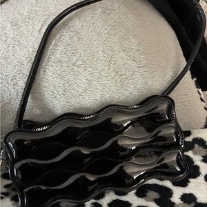 Black Patent Leather Women's Bag